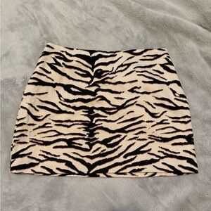 H&M Zebra Print Mini Skirt